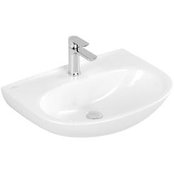 Villeroy &amp; Boch O. Novo Wastafel met kraangat 60x46x13 cm Wit Alpin CeramicPlus