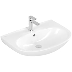 Villeroy &amp; Boch O. Novo Wastafel met kraangat 65x48x13 cm Wit Alpin CeramicPlus