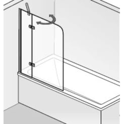 Duschprofi Premium Softcube Badvouwwand 2-delig 100x140 cm chroom helder glas