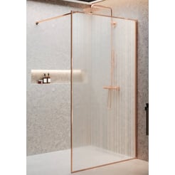 Novellini H Art HP Inloopdouche 87-88,5x200 cm Brushed Bronze Helder Glas