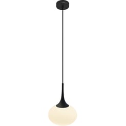 Ben Subra Plafondlamp Opal Glass Ø 17x150 cm Zwart