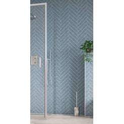 Saniselect Rentra Zijwand 90x200 cm Aluminium Helder Glas