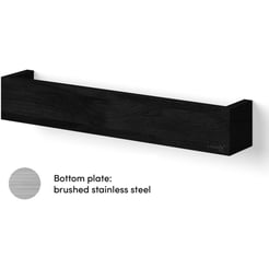 Looox Wooden Shelf BoX Wandplank 60x10x10 cm Black / RVS