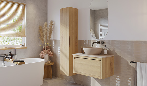 beige badkamer