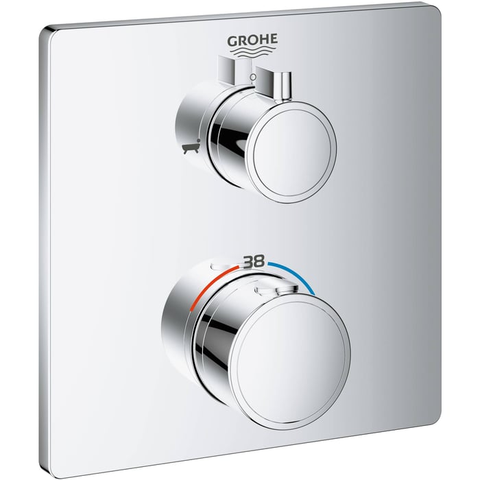 Grohe Grohtherm Opbouwdeel Thermostaat Douche en 15,8x15,8x1 cm - Sanidirect