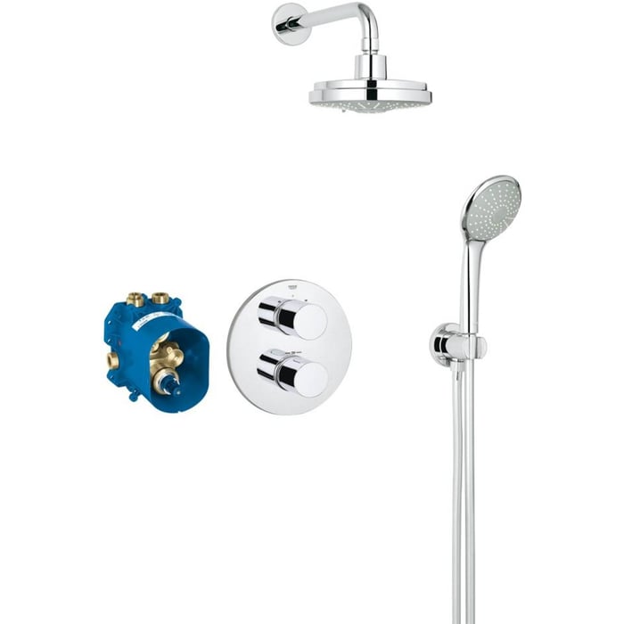 Schuine streep weerstand Absorberend Grohe Grohtherm 3000 Cosmopolitan Perfect Shower Set Chroom - Sanidirect