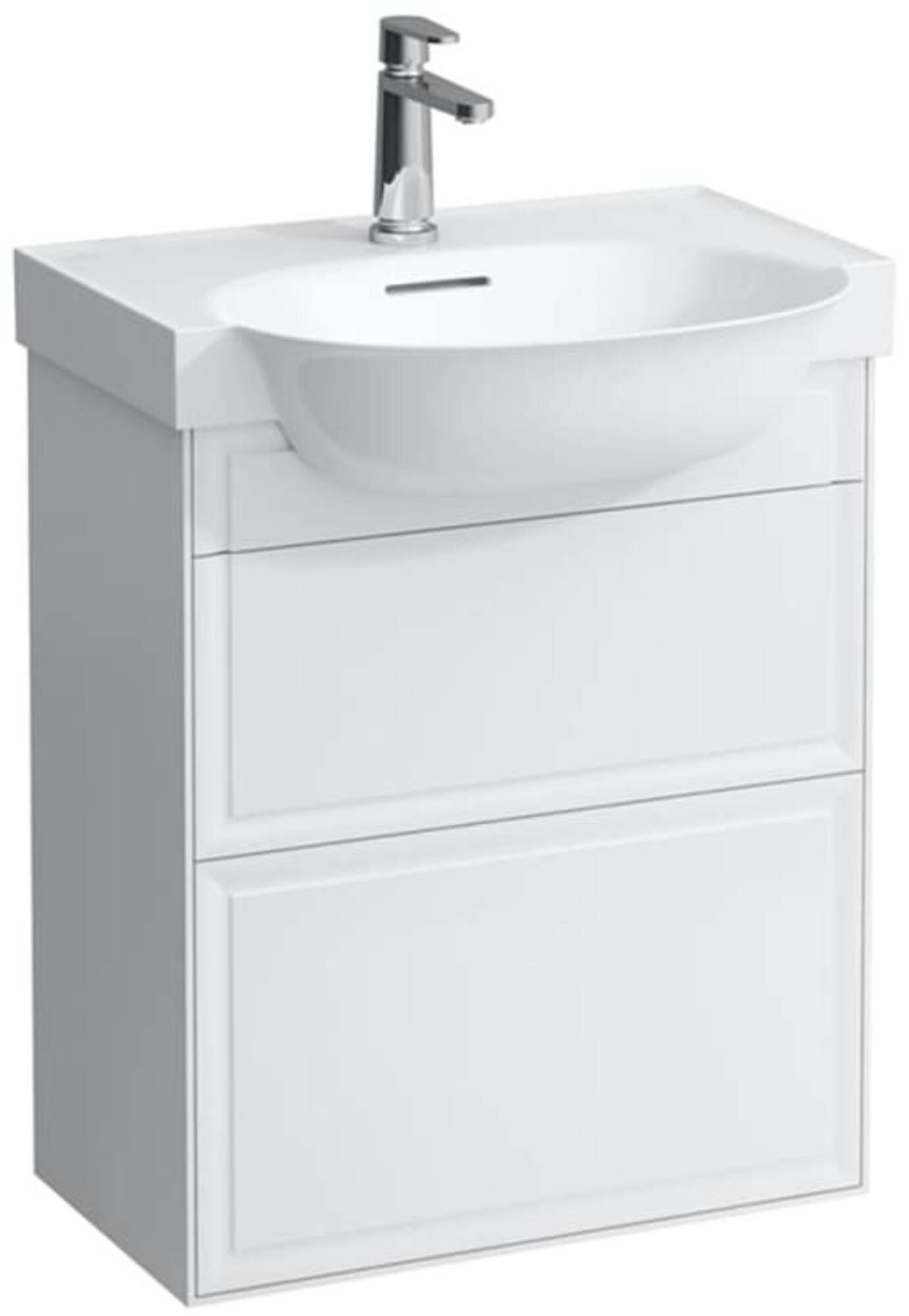 Laufen The New Classic Wastafelonderkast 57,5x31,5x67,7 cm 2 la White Glossy