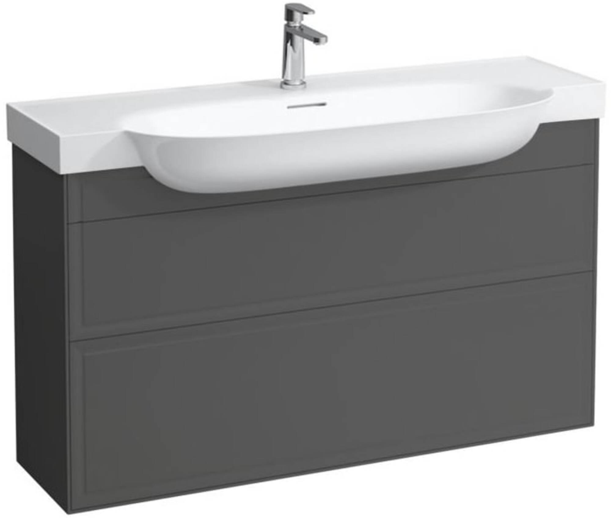 Laufen The New Classic Wastafelonderkast 117,6x31,6x67,7 cm 2 la Traffic Grey