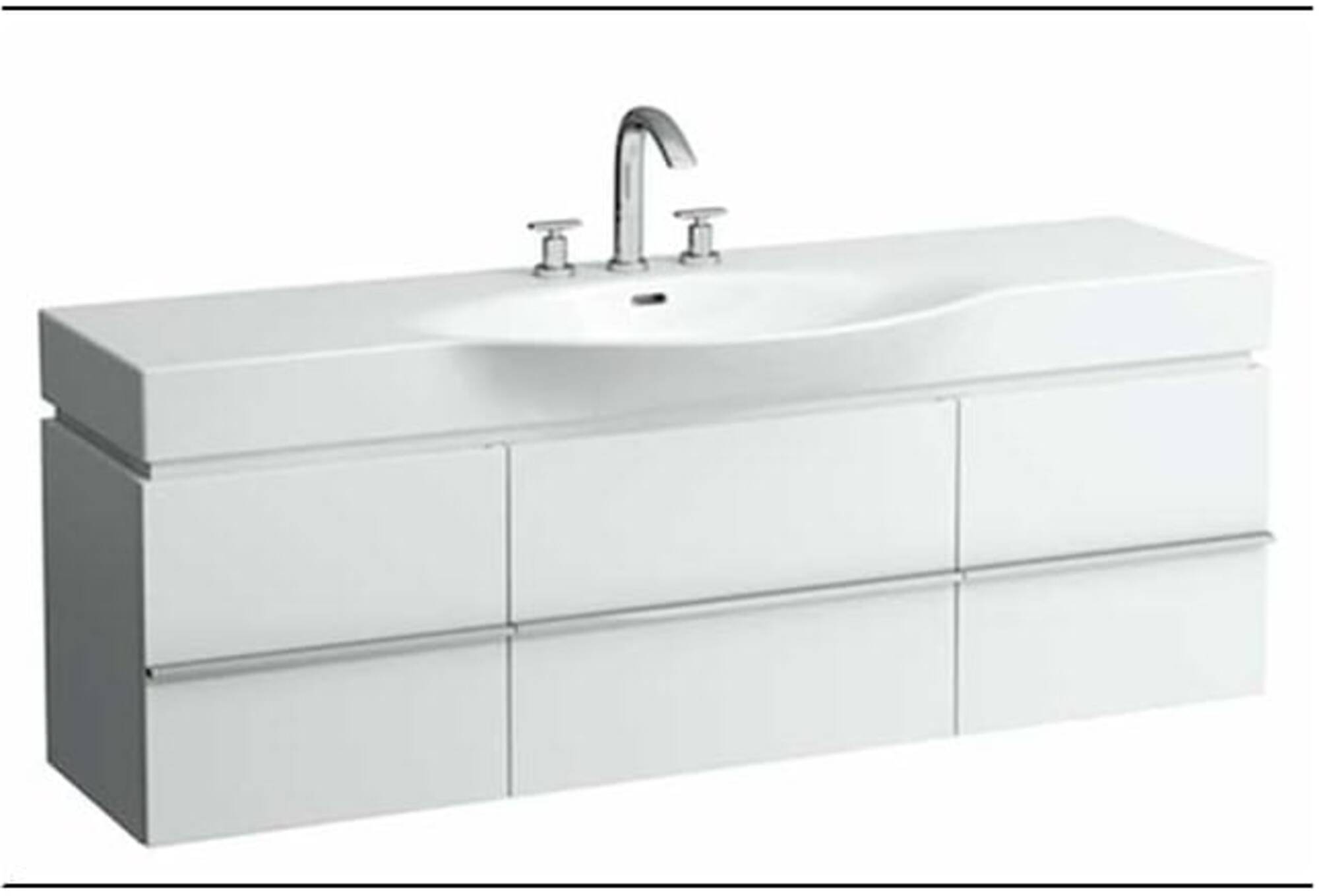 Laufen New Case Wastafelonderkast 149x37,5x46 cm Antraciet Eiken