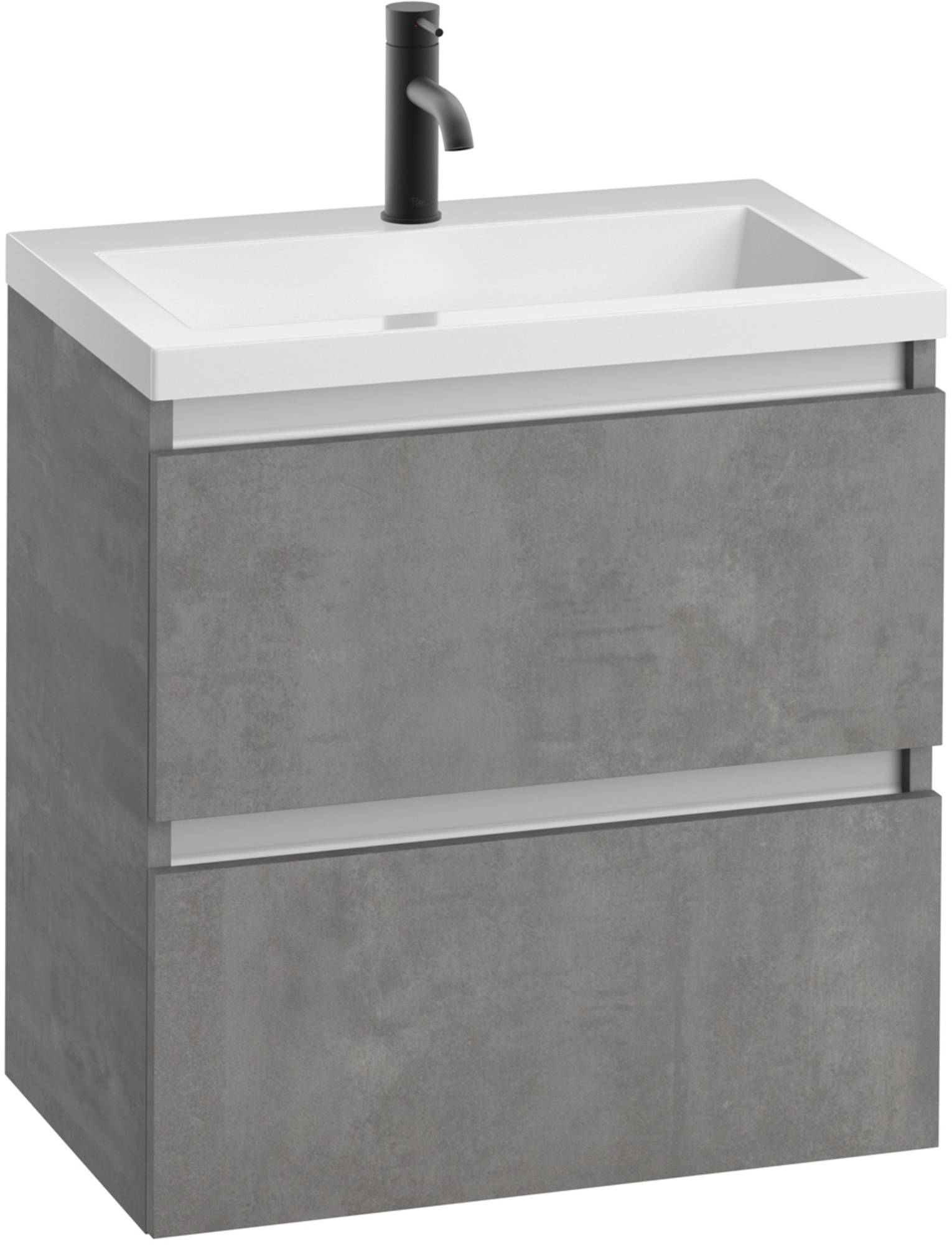 Saniselect Guarda Slimline badmeubelset 60x40cm Beton Grijs