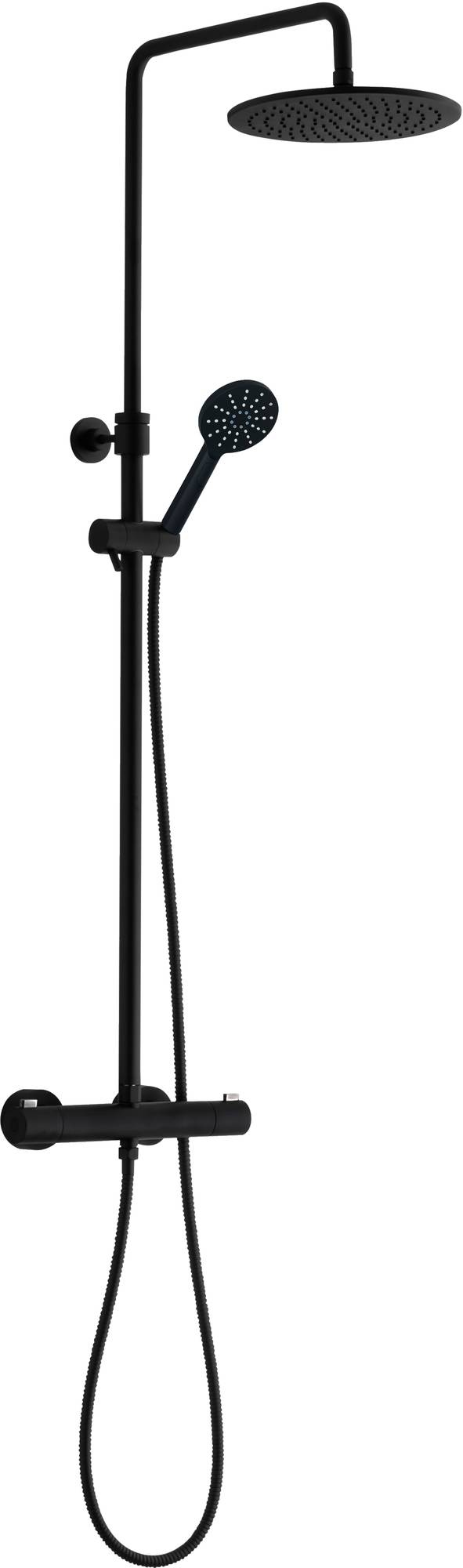 Ben Lavion 250 regendoucheset Cool met Push handdouche Gestructureerd zwart