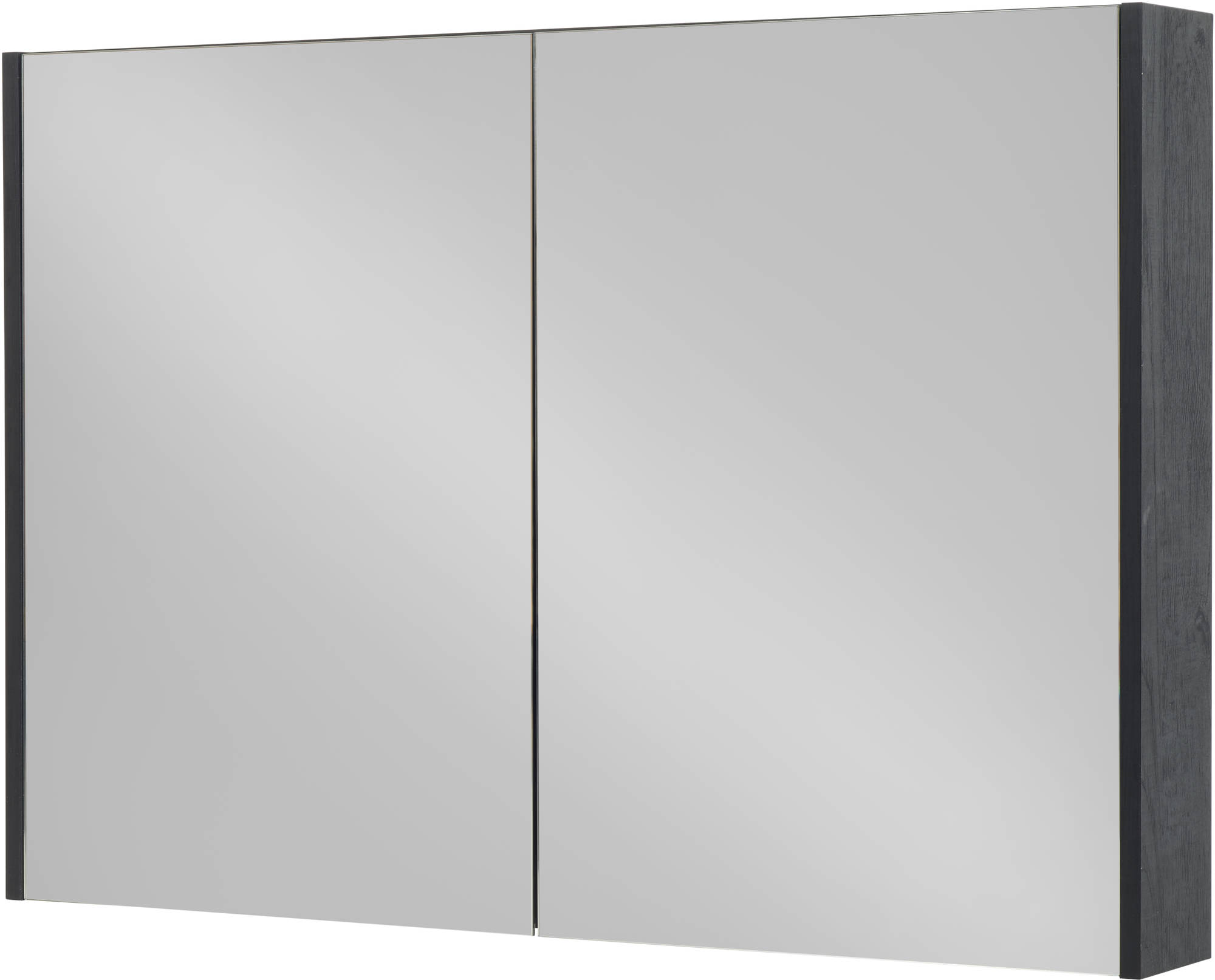 Saniselect Socan Spiegelkast 100x14x70 cm Eiken Zwart