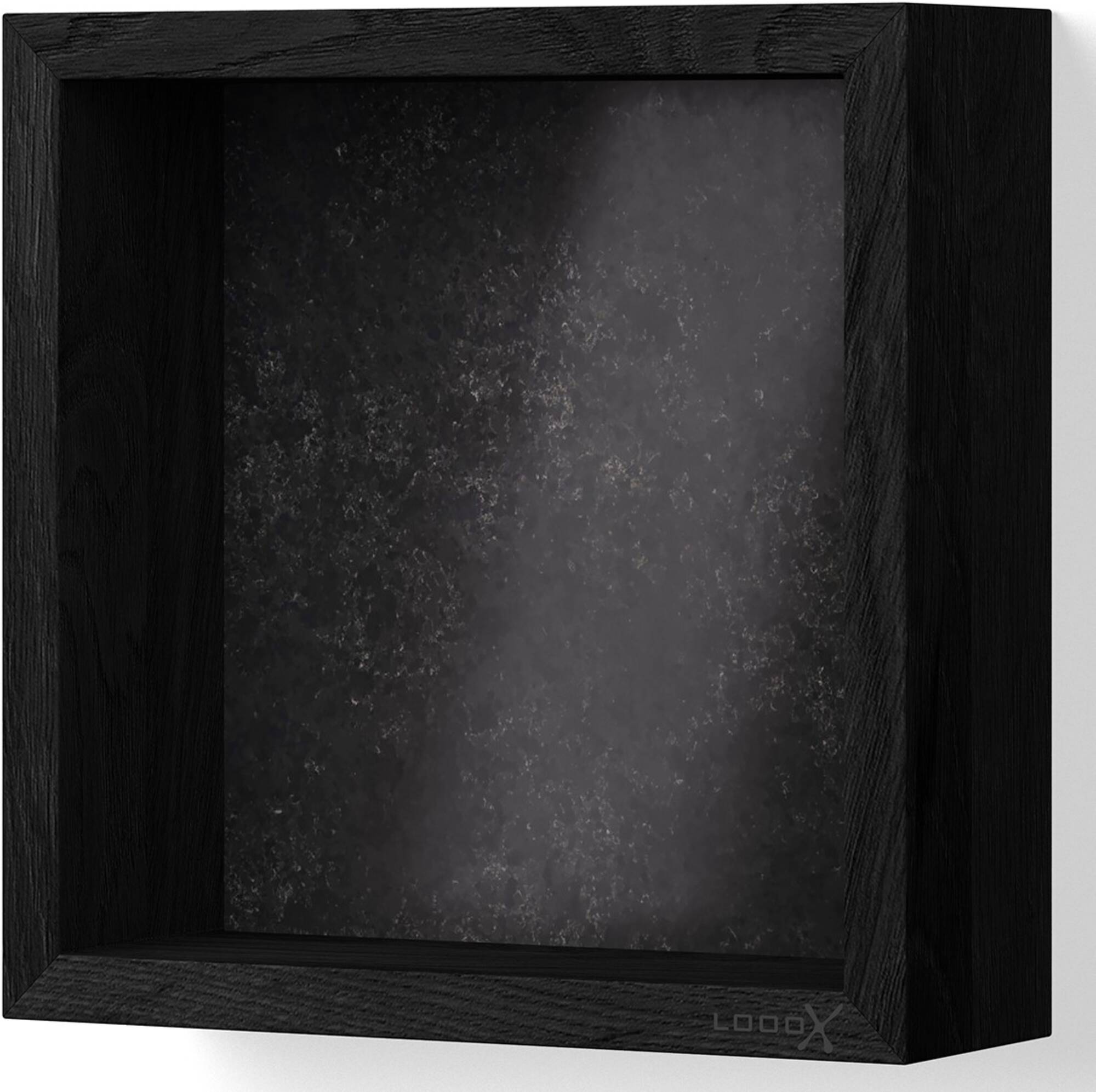 Looox Wooden BoX Inbouwnis 30x10x30 cm Black / Corktown