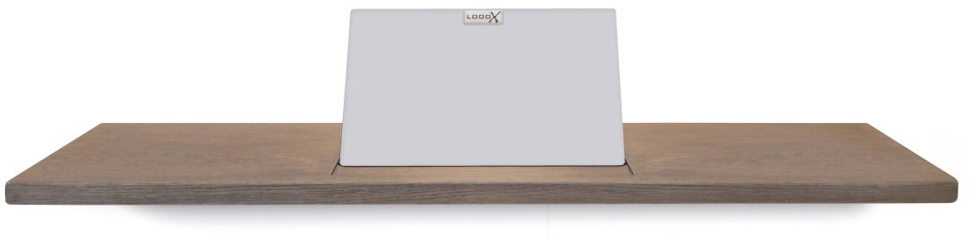 Looox Wooden Collection bath shelf met houder mat wit eiken/mat wit