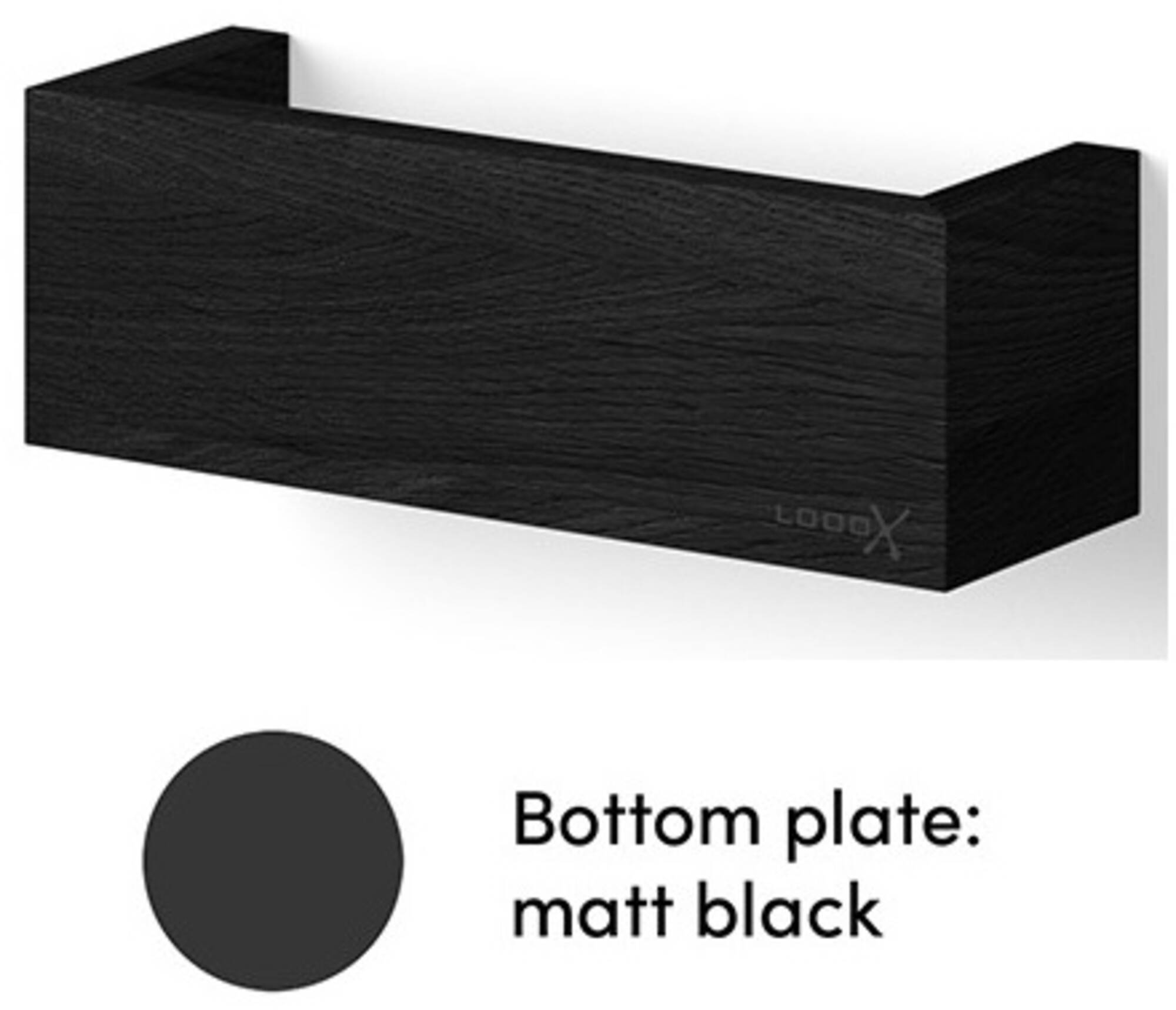 Looox Wooden Shelf BoX Wandplank 30x10x10 cm Black