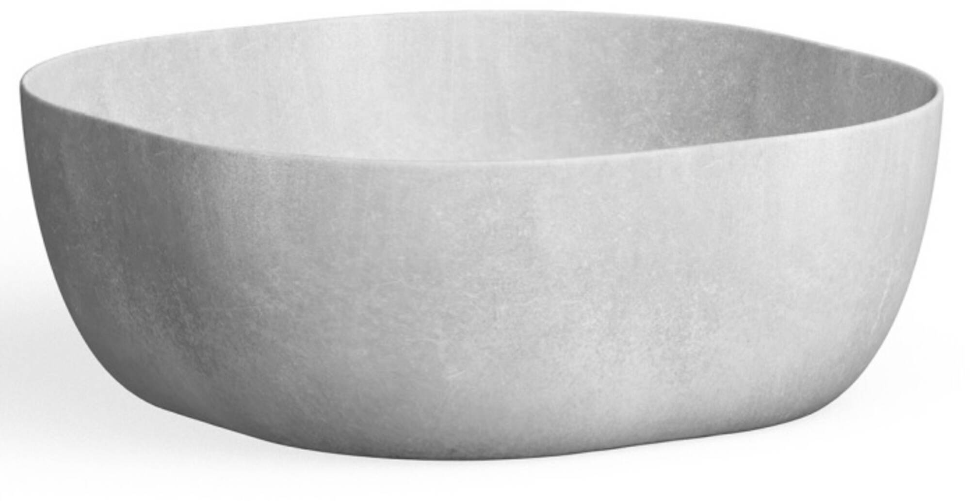 Looox Ceramic Raw Rectangle Opbouwkom 41x41x14,5 cm Light Grey